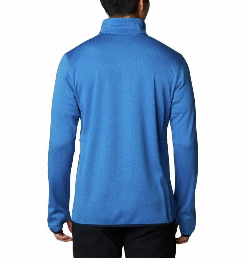 Columbia Men's Park View Fleece Half Zip in Bright Indigo Heather-3